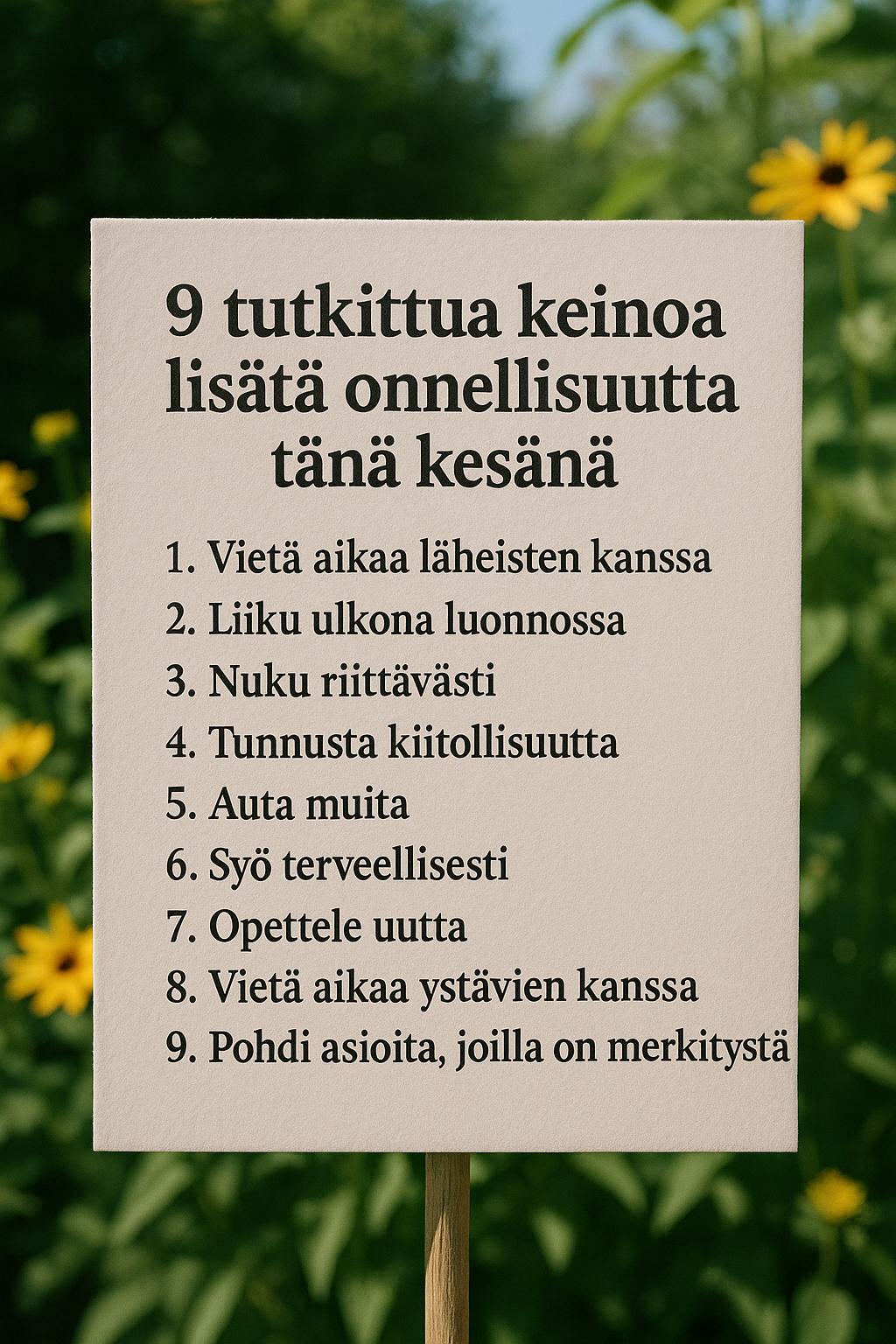 9 tutkittua keinoa lisätä onnellisuutta tänä kesänä
