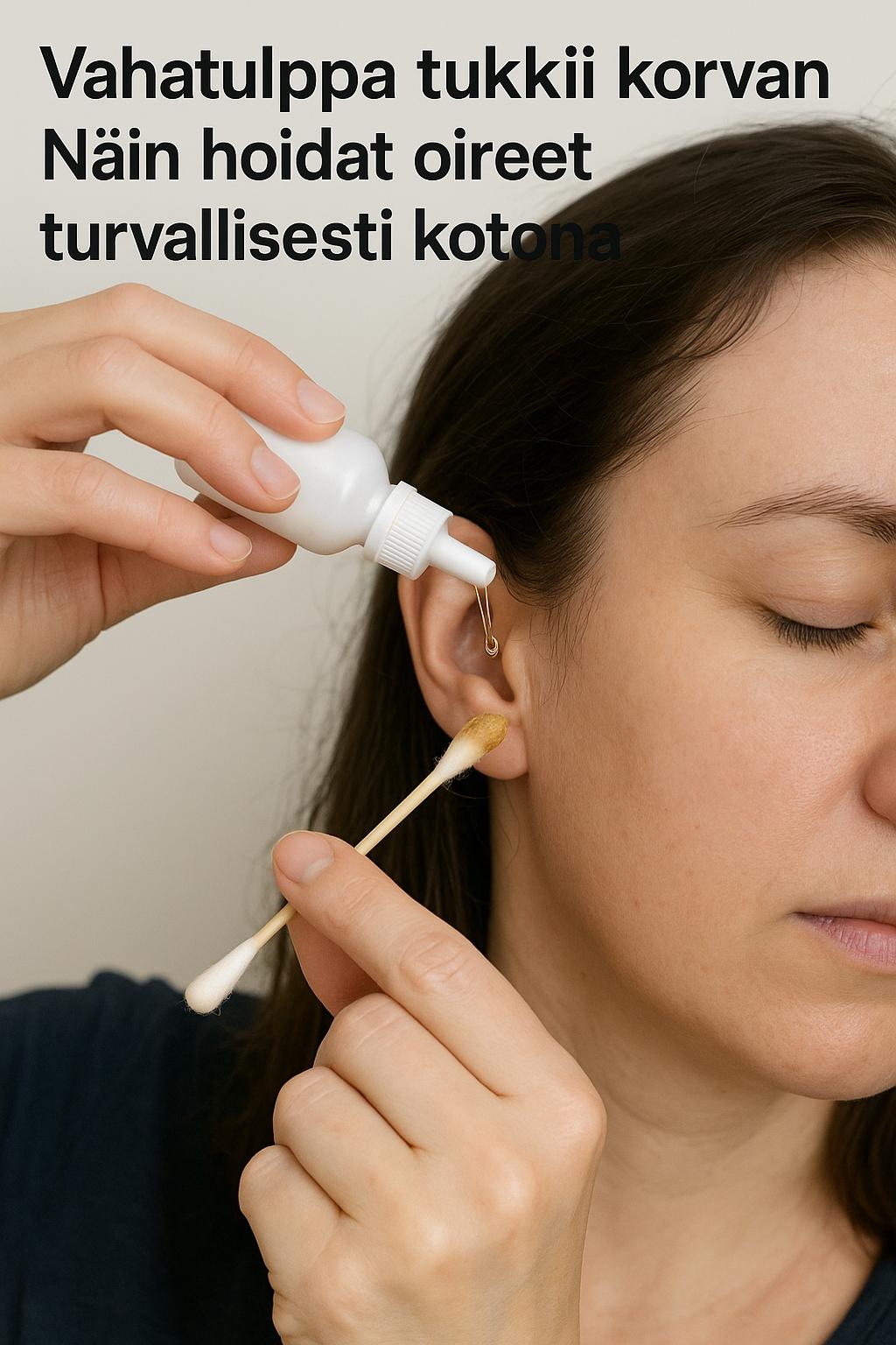 Vahatulppa tukkii korvan Näin hoidat oireet turvallisesti kotona