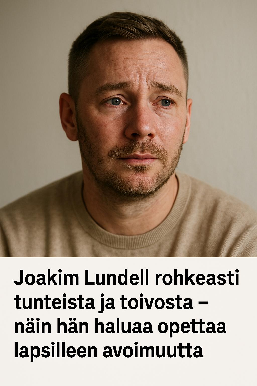 Joakim Lundell rohkeasti tunteista ja toivosta – näin hän haluaa opettaa lapsilleen avoimuutta
