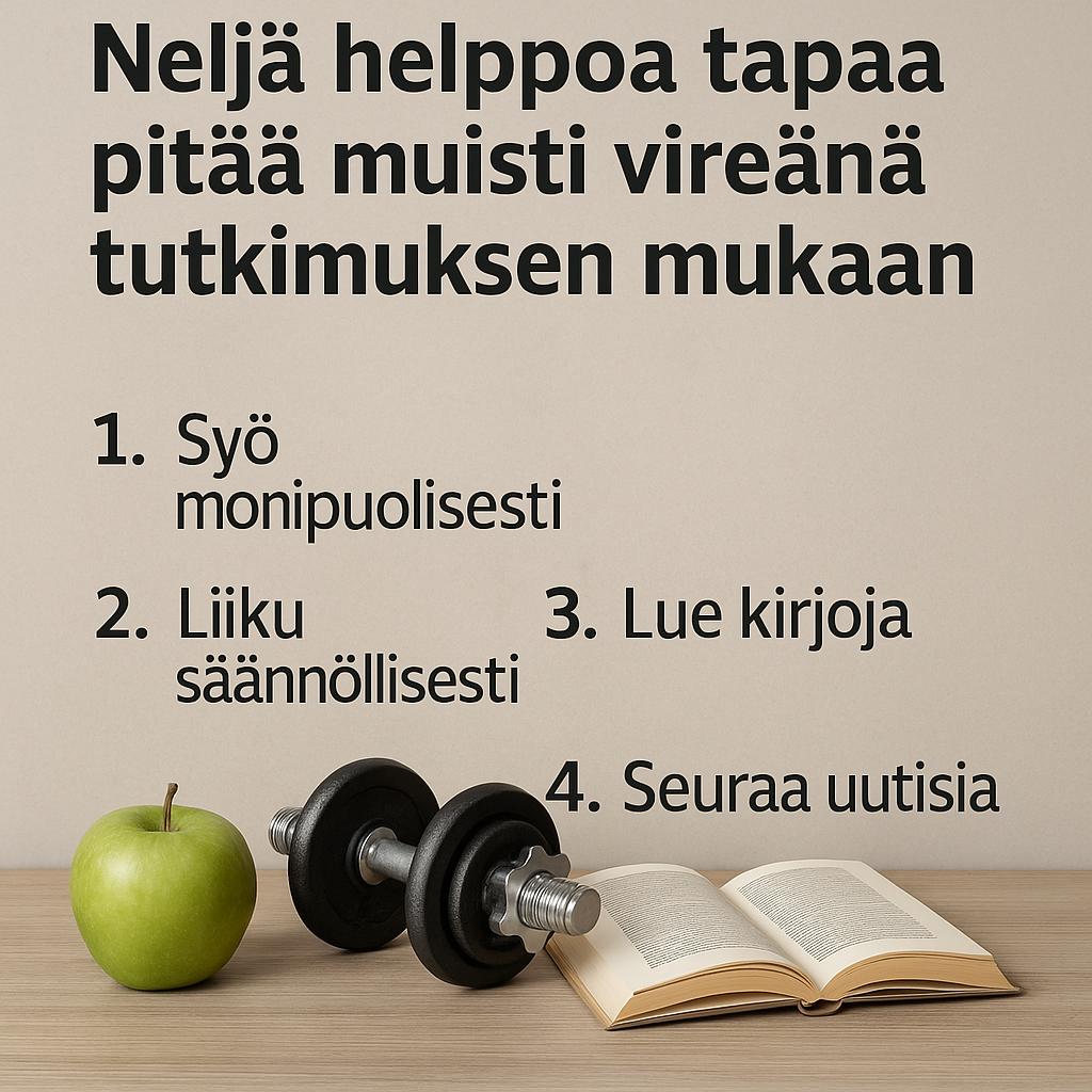 Neljä helppoa tapaa pitää muisti vireänä tutkimuksen mukaan