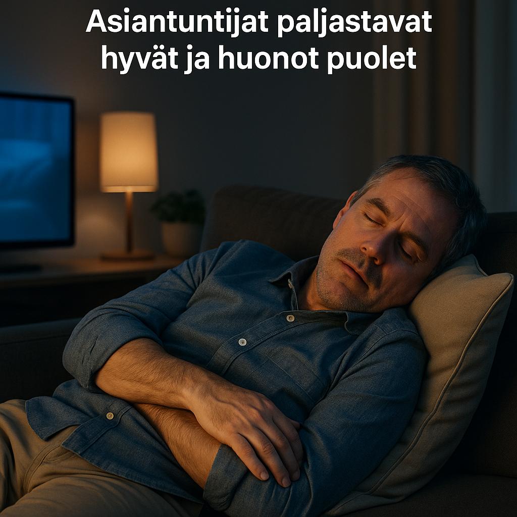 Onko turvallista nukahtaa television ääreen Asiantuntijat paljastavat hyvät ja huonot puolet